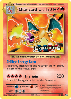 2016 XY Evolutions Charizard